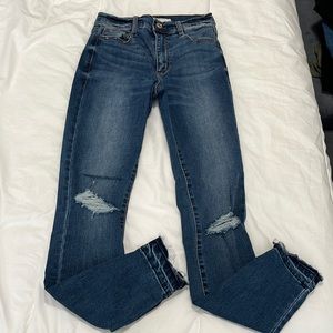 Garage high rise ripped knee jeggings